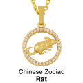 Shangjie OEM estilo chinês 12 colar de pingente de zodíaco colar de colar de ouro cheio de ouro colar de colar